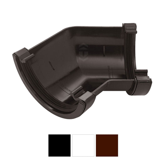 Black Tufflex RWA2WH Half 135° Angle Gutter Corner