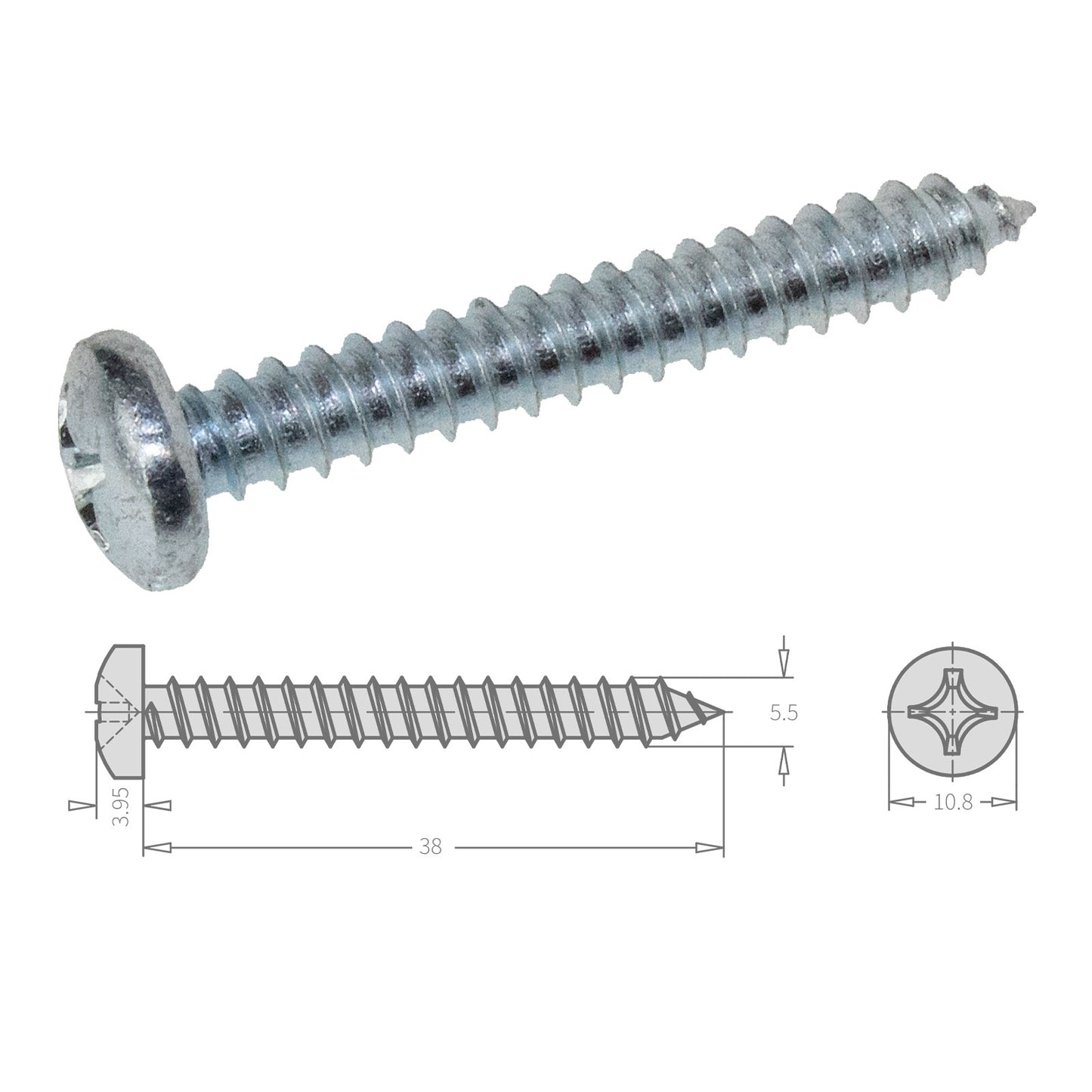 Heavy Duty Self-Supporting Glazing Bar Pan Head Self-Tapping Screw Fixings (5 Bar Pack) Heavy Duty Self-Supporting Glazing Bar Pan Head Self-Tapping Screw Fixings (5 Bar Pack)