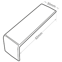 135° Joint White Retro-Fit Joint Cover 150mm Window Cill Trim