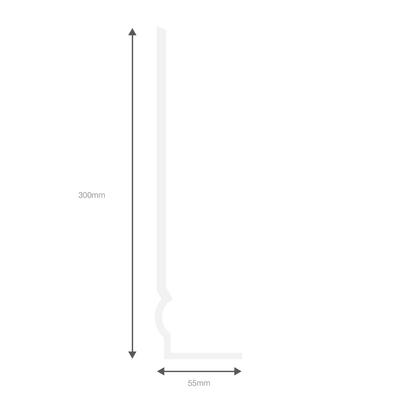 90° Internal Corner Trim Joint for Ogee Fascia/Capping Board – White 90° Internal Corner Trim Joint for Ogee Fascia/Capping Board – White