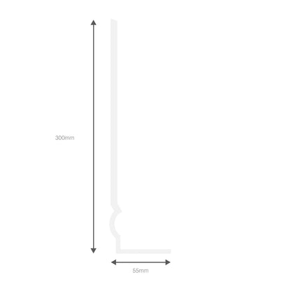 90° Internal Corner Trim Joint for Ogee Fascia/Capping Board – White 90° Internal Corner Trim Joint for Ogee Fascia/Capping Board – White