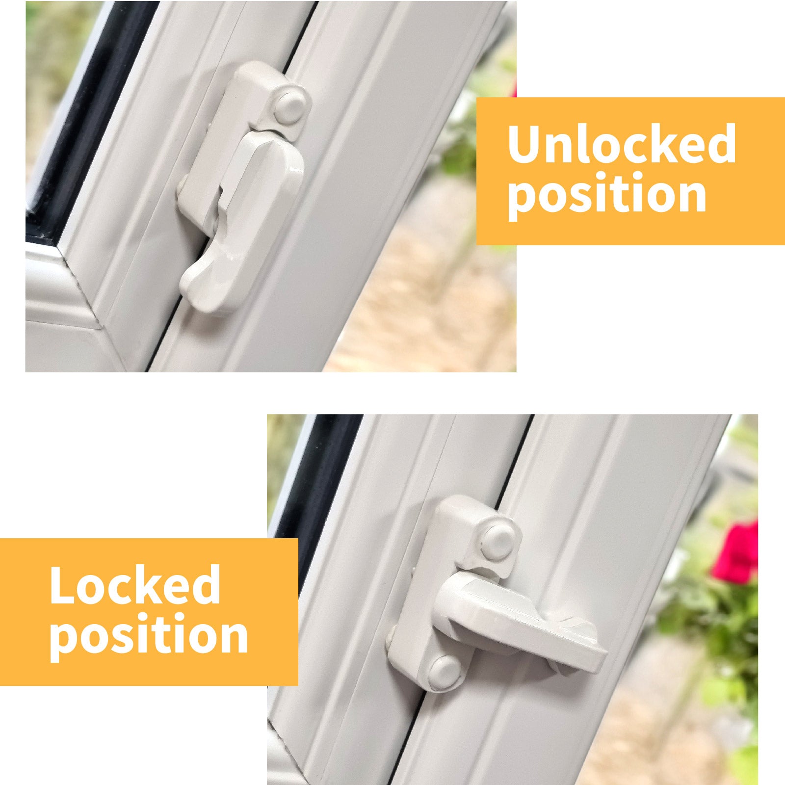 Brown Economy Sash Jammer Window & Door Restrictor Lock