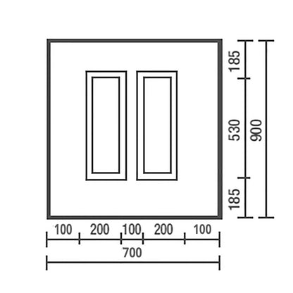 24mm Manor Raised Moulded Half uPVC Door Infill Panel (700mm x 900mm)