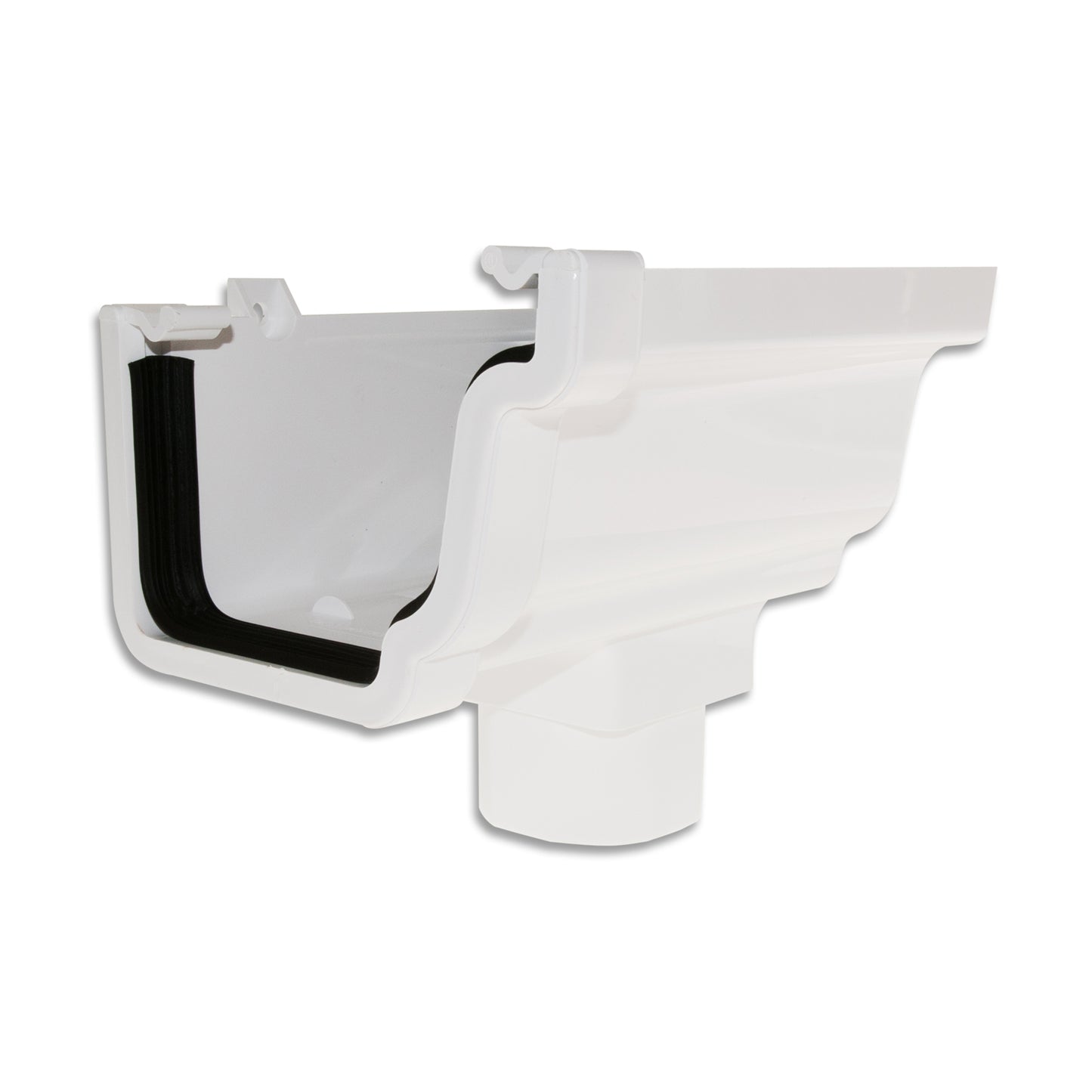 White RWK02 Gutter Stopend Outlet (Right)