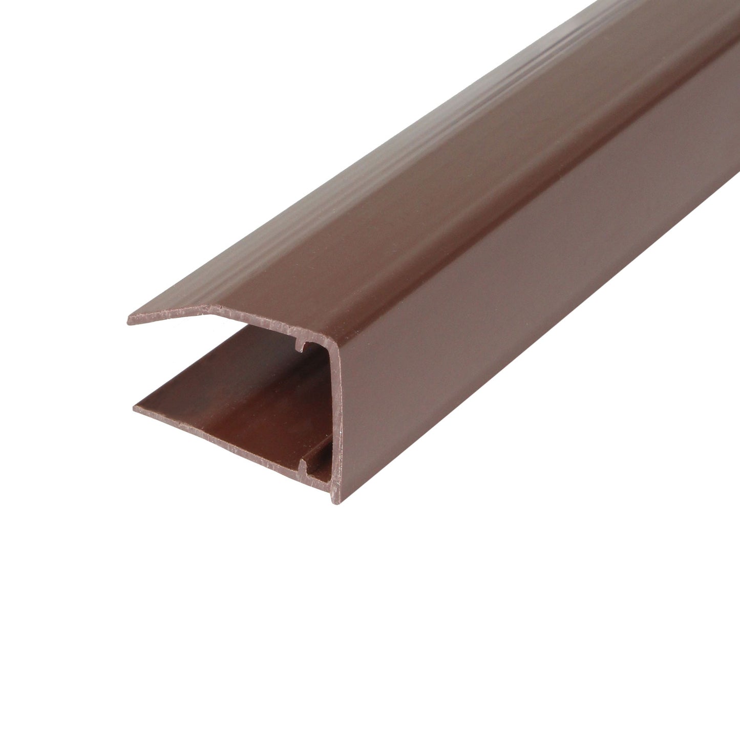 Chocolate Brown 1m 16mm Polycarbonate Sheet End Closure uPVC Plastic U Profile