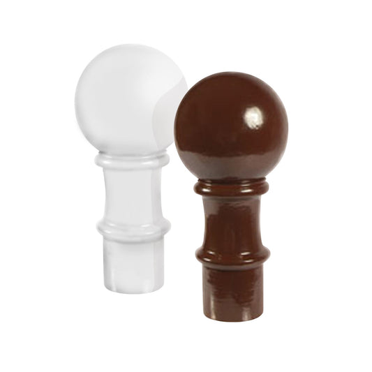 Brown Sunwood Ball Finial Strong Powder-Coated