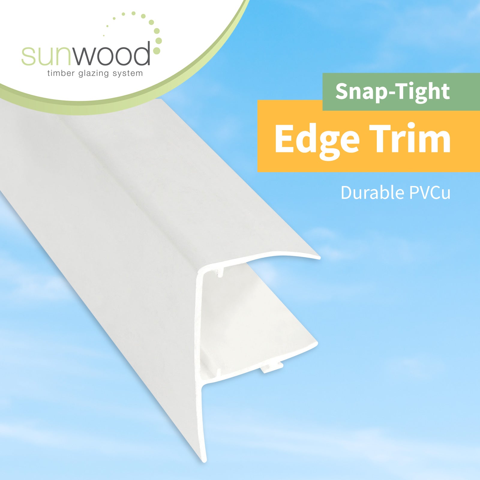 10mm 4m Brown 10mm, 2.5m, Brown Sunwood Snap-Tight Edge Trim Gable Closure F-Section