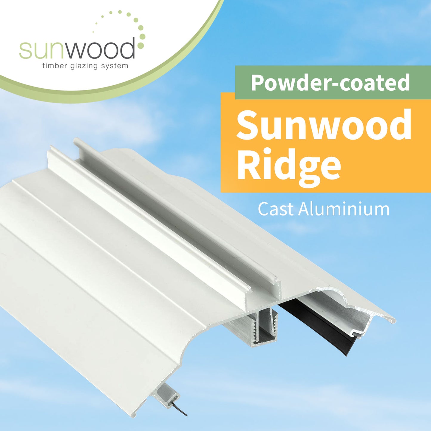 Brown 3m 2m Sunwood Ridge Powder-Coated Aluminium