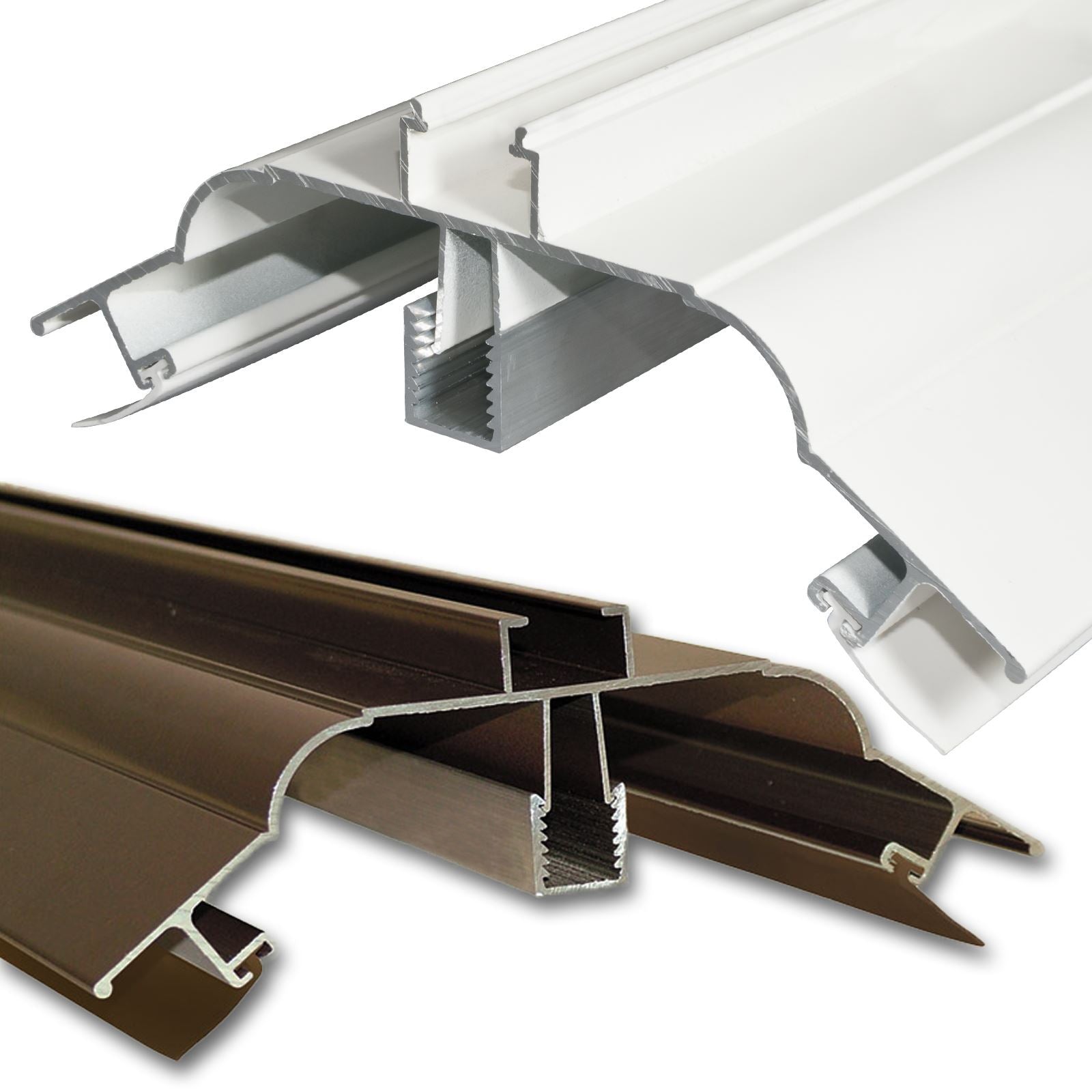 Brown 2m 2m Sunwood Ridge Powder-Coated Aluminium