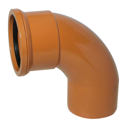 90° Bend (Single Socket) for 110mm Plastic PVC-u Underground Drainage System Fittings 90° Bend (Single Socket) for 110mm Plastic PVC-u Underground Drainage System Fittings