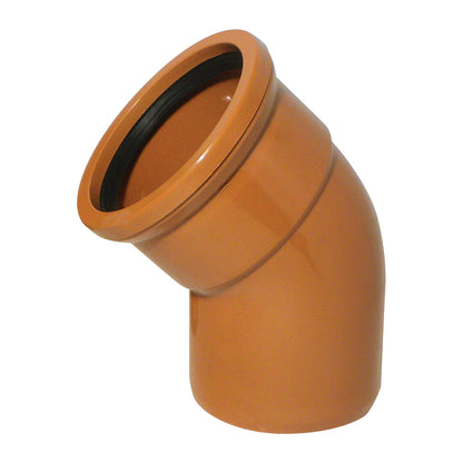 45° Bend (Single Socket) for 110mm Plastic PVC-u Underground Drainage System Fittings 45° Bend (Single Socket) for 110mm Plastic PVC-u Underground Drainage System Fittings