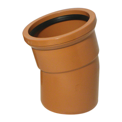 15° Bend (Single Socket) for 110mm Plastic PVC-u Underground Drainage System Fittings 15° Bend (Single Socket) for 110mm Plastic PVC-u Underground Drainage System Fittings