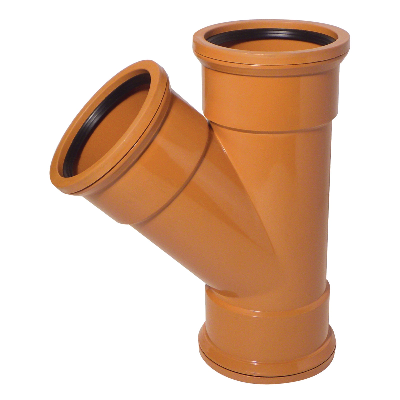 45° Junction (Triple Socket) for 110mm Plastic PVC-u Underground Drainage System Fittings 45° Junction (Triple Socket) for 110mm Plastic PVC-u Underground Drainage System Fittings