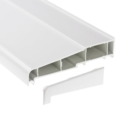 https://www.trulypvc.com/media/image/61/f8/1b/white1lVfIaKsteBbz.jpg 1m, 150mm Window uPVC Plastic Sill (with End Caps) - White