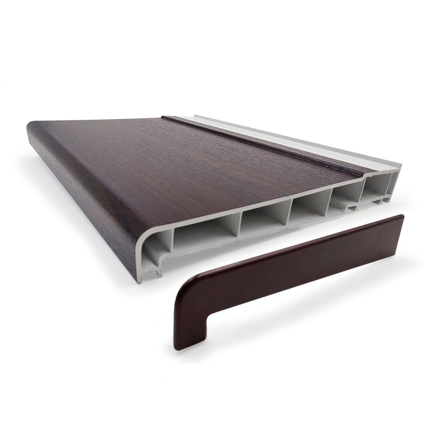 Rosewood 2m 225mm uPVC Plastic Window Sill in lengths 1m, 1.35m, 2m and 2.5m